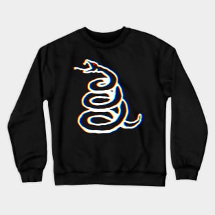 Snake-Don't Tread on Me-Glitch Crewneck Sweatshirt